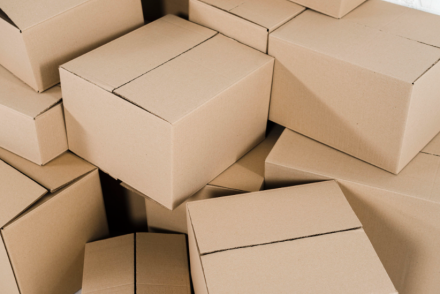 Boxes stacked up courier tuffnells delay