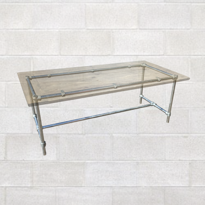 Metal outlet desk frame