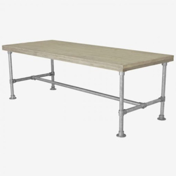 Steel Pipe And Key Clamp Table Kit With Wooden Top (Not included)