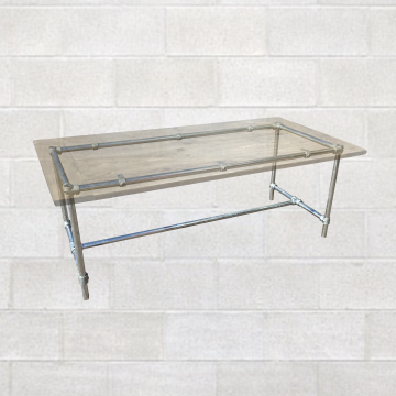 Illustration of scaffold table frame industrial style